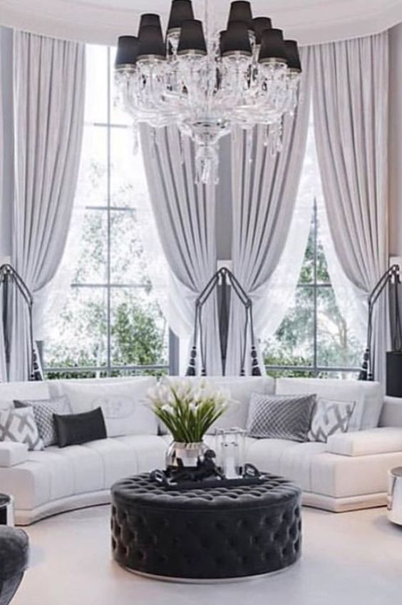 100 Curtain Ideas To Dress Your Home, Gray Curtain Living Room Ideas