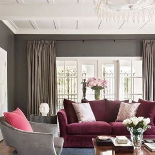 Grey And Burgundy Living Room Ideas ...