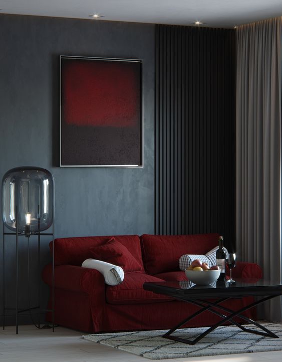 maroon living room decor ideas