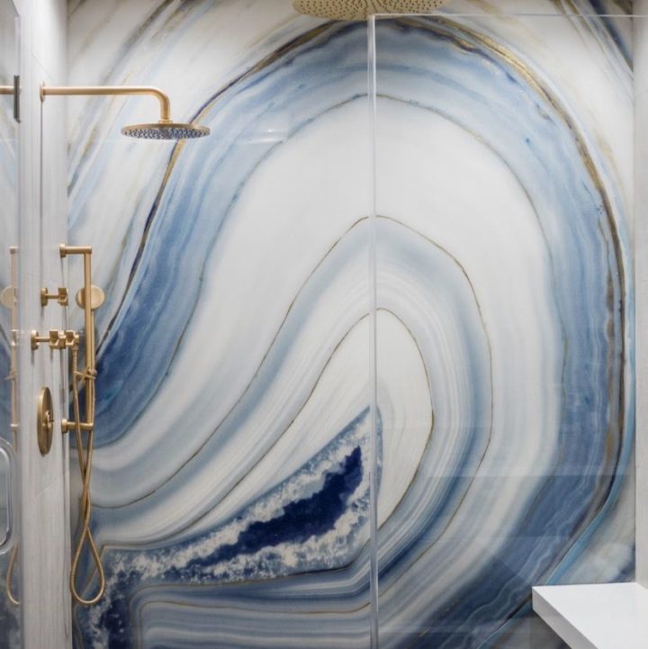agate realistic waterproof bathroom wallpaper