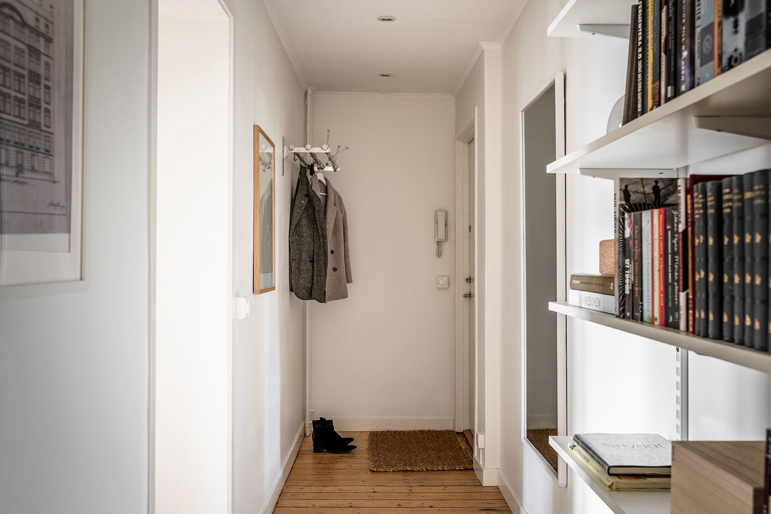 Image showcasing Charming Scandinavian Apartment Interior Decorated In Earth Tones
