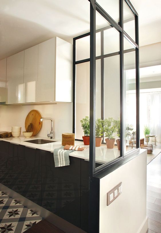 Best Glass Partition Wall For Kitchen Ideas - Decoholic