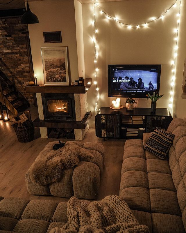 cozy small living room with TV decor
