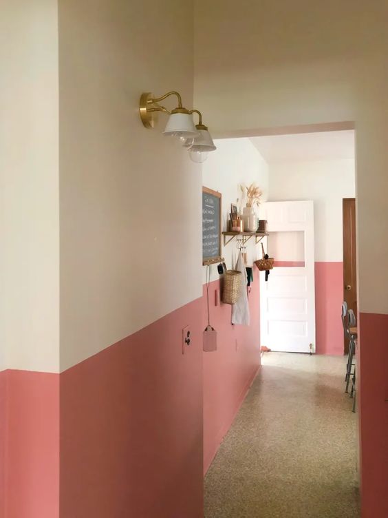 pink-cream-two-tone-wall