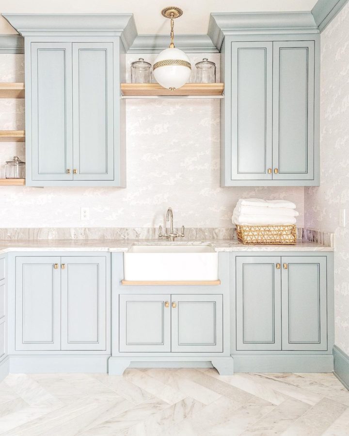 One-Of-A-Kind Classic Interior mint laundry room