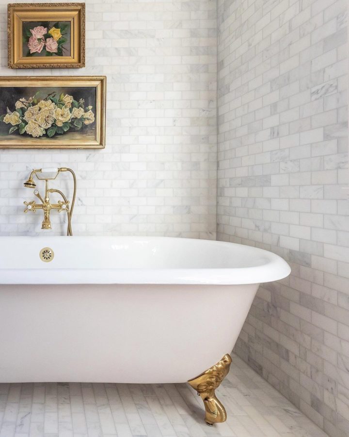One-Of-A-Kind Classic Interior free standing tub