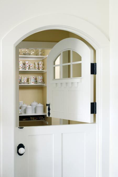 white country pantry Dutch door