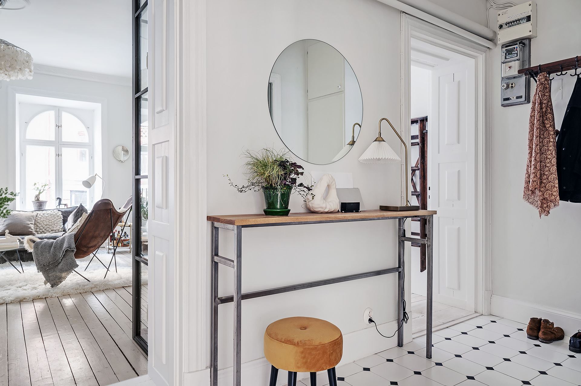 View of Simple Scandinavian Apartment With Lavish Minimalist Interior Design ...