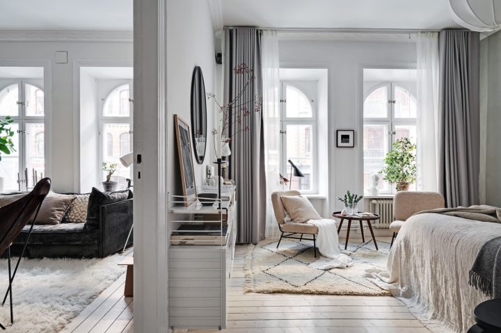 Scandinavian apartment interior design idea