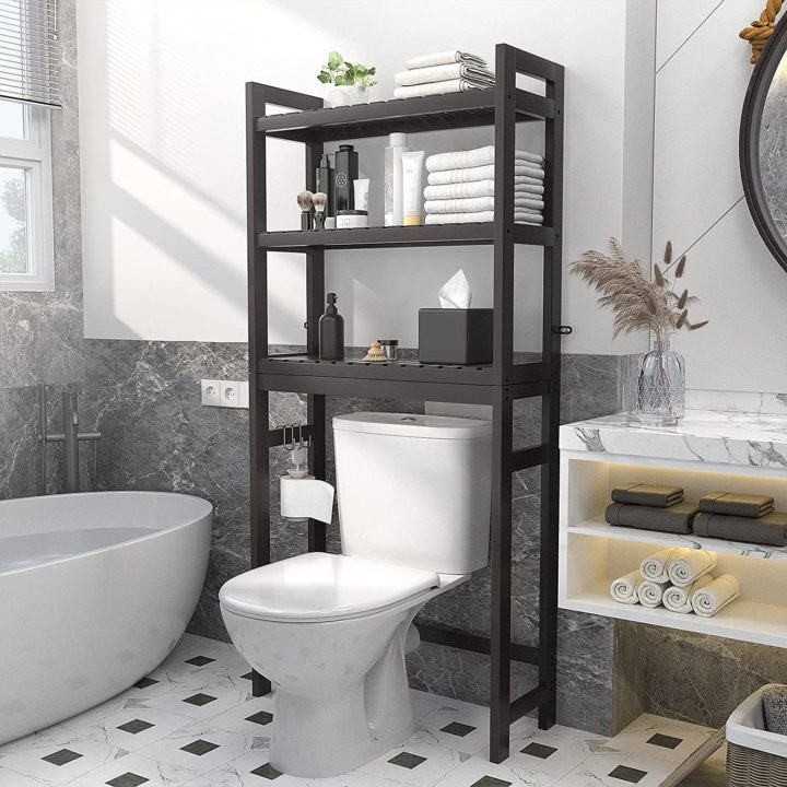 Over-The-Toilet Storage free standing shelves