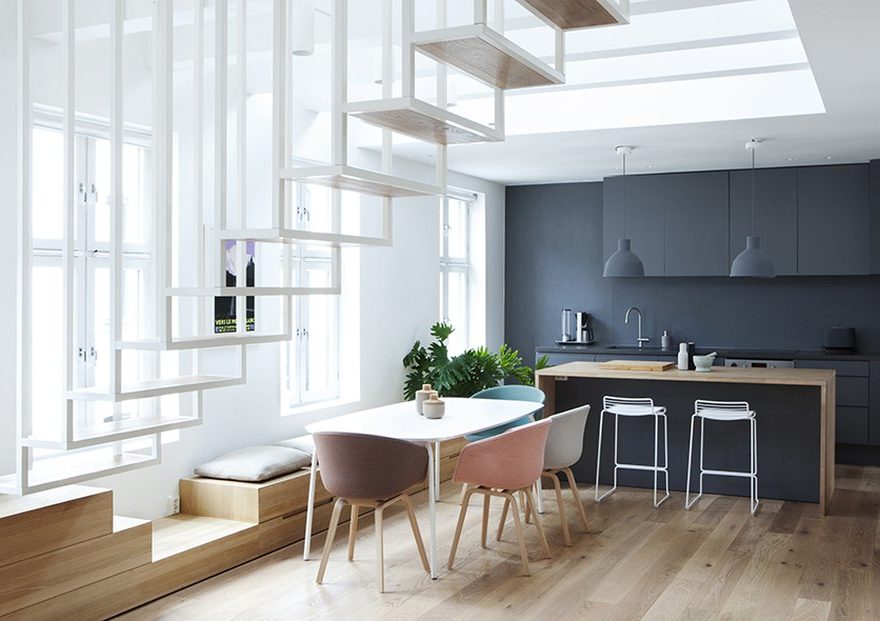 modern contemporary loft apartment interior design idea