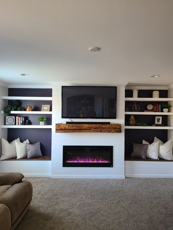 Fireplace Design Ideas, Built In Bookcase Designs With Fireplace