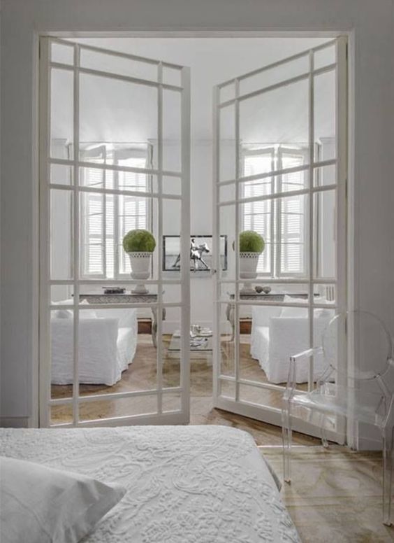 Living area & Bedroom french doors