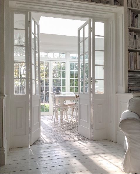 white Interior French Doors With Sidelights