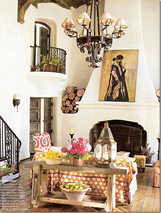 classic Spanish style living room