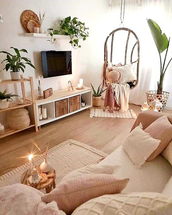 neutral-boho-decor-happy-living-room-idea