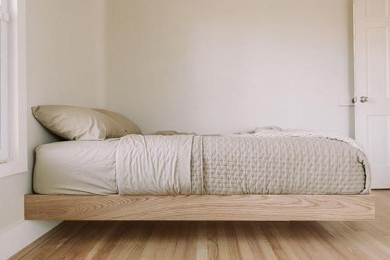 minimal floating bed