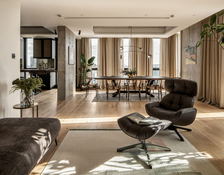 View of Chicago Sunset: A Luxury Industrial Loft