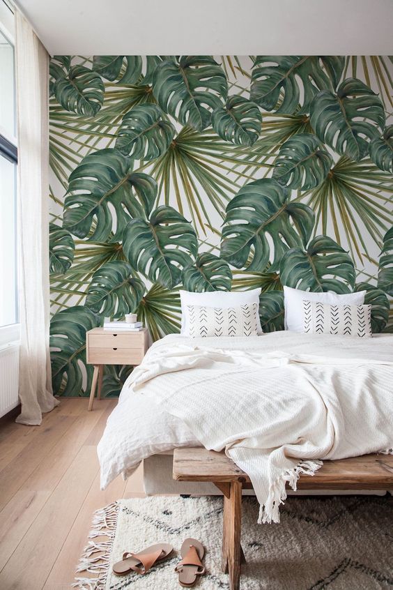 Jungle Themed Bedroom Ideas with Tropical Jungle Wallpaper with Jaguar Animal