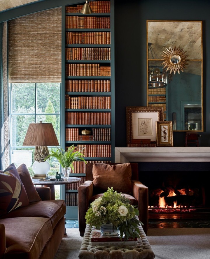cozy curated corner from the library of Roger & Ann’s Belle Meade Blvd Home