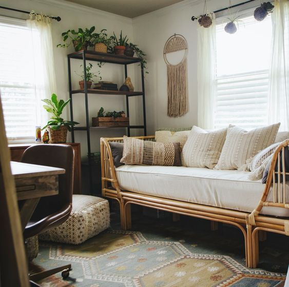 Guest Room/Home Office with ratta daybed