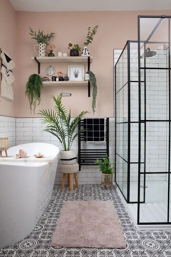 pink-peach-and-black-bathroom