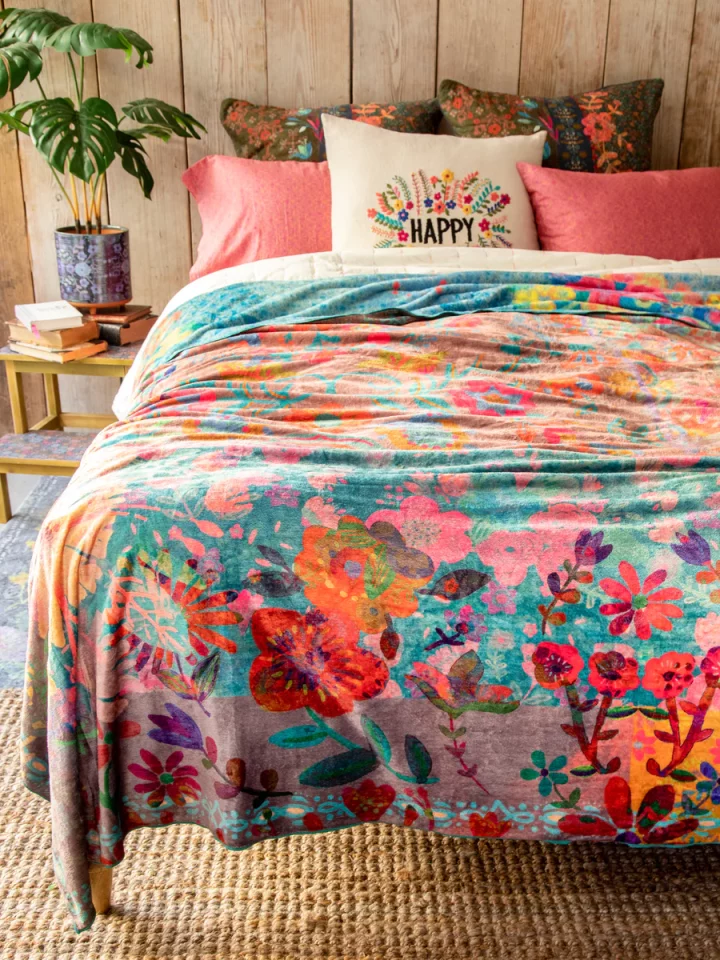 Double Sided Floral Coverlet