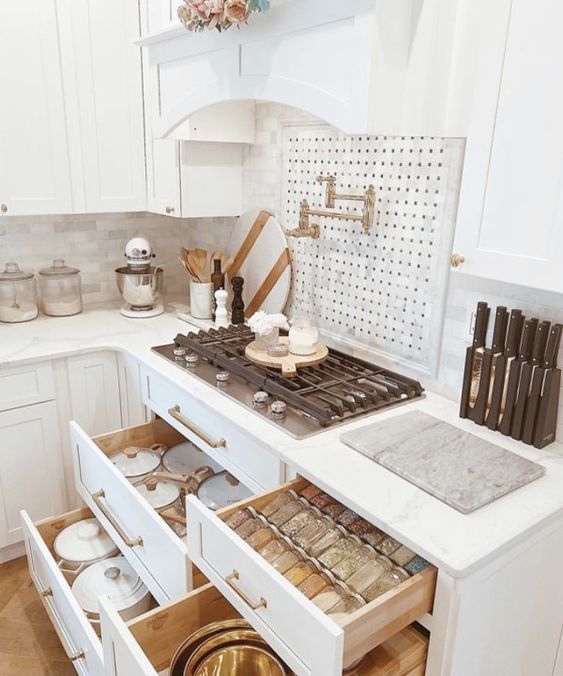 kitchen storage organize deep kitchen drawers