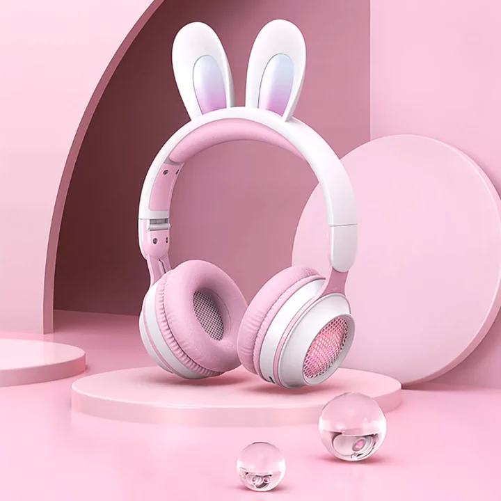 Easter Basket Stuffers for Teenagers  Cute Rabbit Ear Headset Wireless Microphone RGB