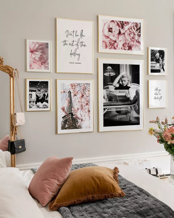 spring modern poster gallery wall