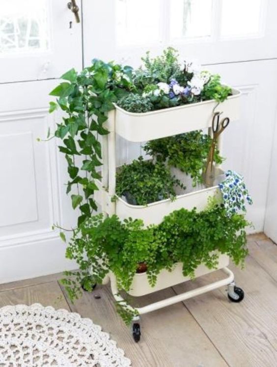 IKEA RASKOG trolley kitchen herbs garden decorating idea
