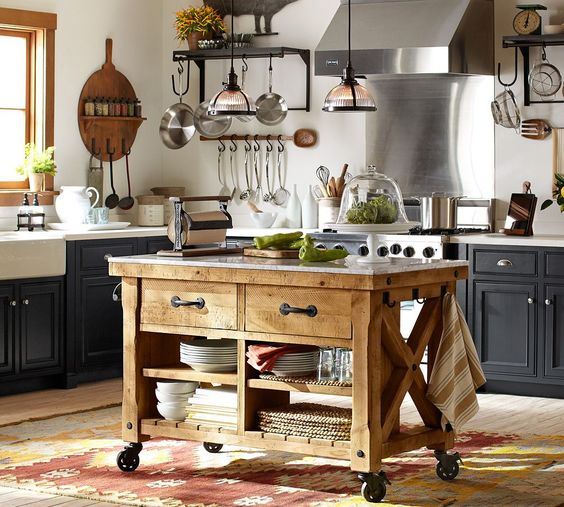 commercial kitchen island cart