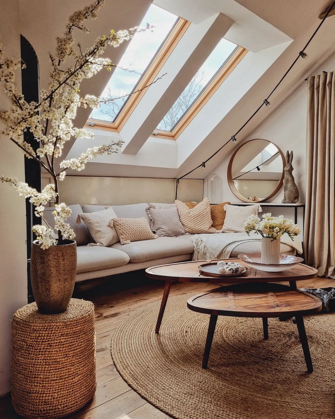 attic living room interior design idea