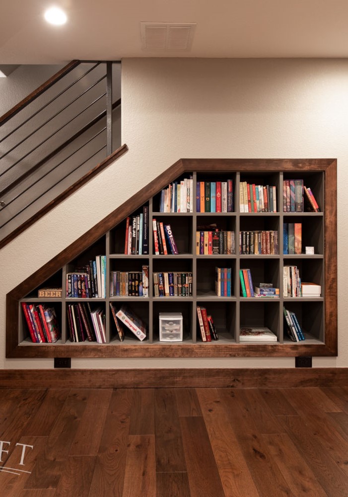 library under the stairs
