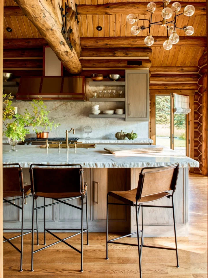 Luxury Contemporary Mountain Home Interiors kitchen