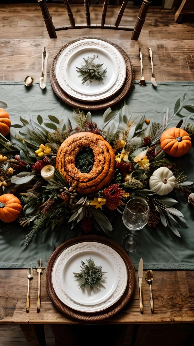 elegant country Thanksgiving Table Centerpiece