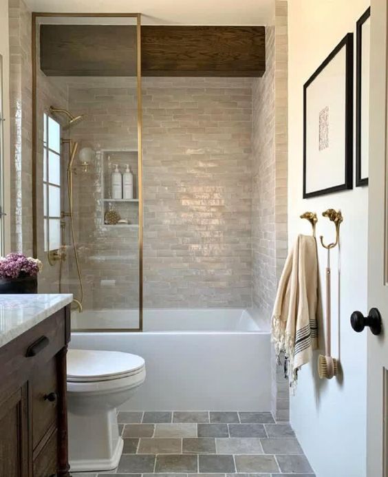 bathroom with zellige tiles