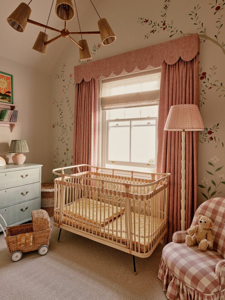 elegant eclectic nursery baby room