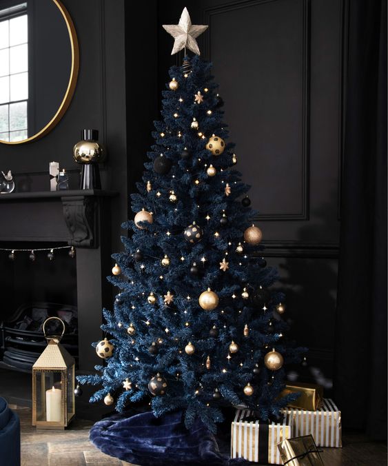 navy-blue-Christmas-tree
