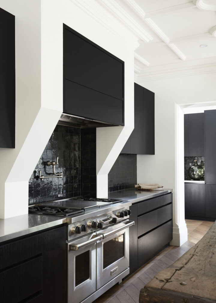 black and white contemporary kitchen by Hancock Architects