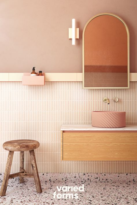Pink Sand round bathroom vanity shape