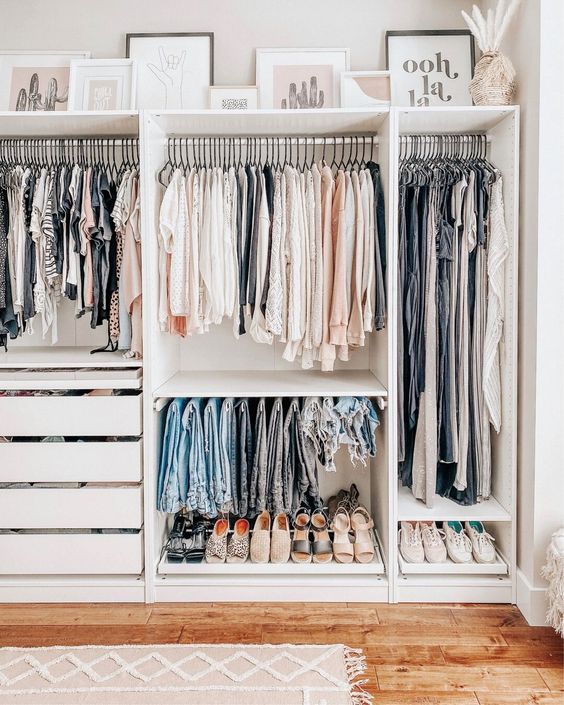 clean out walk-in closet with with the IKEA Pax System